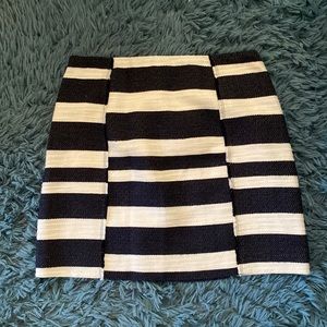 Loft Navy and White Striped Skirt 6